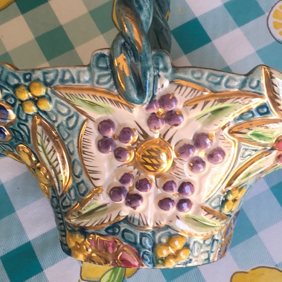 Vintage Bequet ceramic basket made in Belgium - Picture 4 of 7